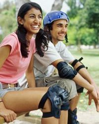 Don't forget your safety gear when you head to the park with your rollerblades or bike.