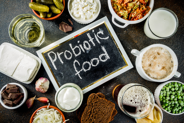 10 Probiotic Foods to Eat for a Healthy Gut | Looking for a list of foods that heal leaky gut, improve digestive health, treat eczema, improve allergies, and boost your immune system? Probiotics have many health benefits, and foods like yogurt, kefir, ACV, miso, and other fermented foods have higher CFUs than supplements. Click for the best natural ways to get your daily dose of probiotics for a happier healthier gut! #probioticfoods #guthealing #naturalremedies #immuneboosting #digestivehealth